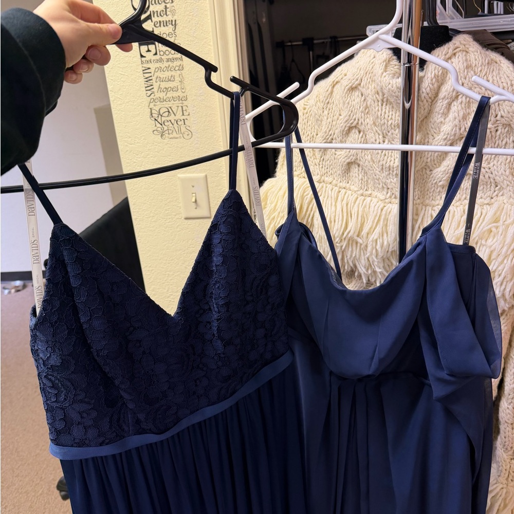 Vera Wang White Collection Navy Dress